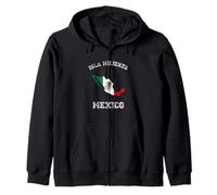 Bandera Envejecida de México Isla Mujeres Pride Sudadera con Capucha