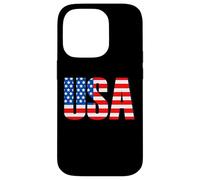Bandera envejecida retro vintage de Estados Unidos para el Día de los Caídos Carcasa para iPhone 14 Pro