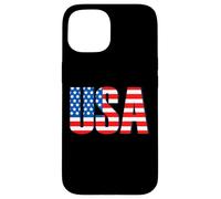 Bandera envejecida retro vintage de Estados Unidos para el Día de los Caídos Carcasa para iPhone 15