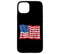 Bandera envejecida retro vintage de Estados Unidos para el Día de los Caídos Carcasa para iPhone 15 Plus