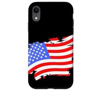 Bandera envejecida retro vintage de Estados Unidos para el Día de los Caídos Carcasa para iPhone XR