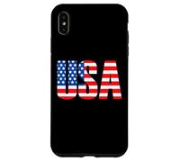 Bandera envejecida retro vintage de Estados Unidos para el Día de los Caídos Carcasa para iPhone XS Max