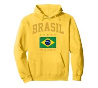 Bandera Envejecida Vintage de Brasil Río de Janeiro Sudadera con Capucha