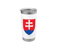 BANDERA ESLOVAQUIA ESCUDO BRATISLAVA Vaso térmico de acero inoxidable de doble pared