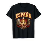 Bandera España Arqueada España Vintage | Español Camiseta gráfica económica, Hombre, Negro, S