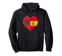 Bandera España Marruecos Aficionados Marroquíes Españoles Sudadera con Capucha