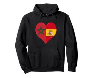 Bandera España Marruecos Aficionados Marroquíes Españoles Sudadera con Capucha