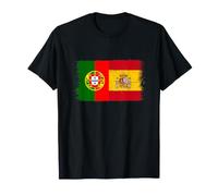 Bandera España Portugal Orgullo Aficionado Español Portugués Camiseta