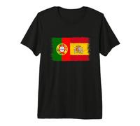 Bandera España Portugal Orgullo Aficionado Español Portugués Camiseta Premium