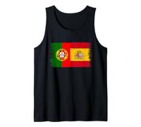 Bandera España Portugal Orgullo Aficionado Español Portugués Camiseta sin Mangas