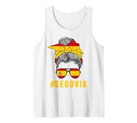 Bandera España Señora España Segovia Camiseta sin Mangas