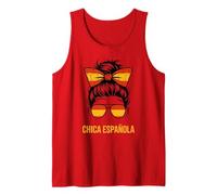 Bandera Española Chica ESPAÑA Match Lema Game Day Home Queen Camiseta sin Mangas