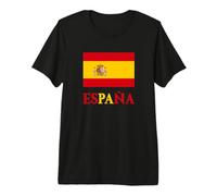 Bandera española y la Palabra España con Sus Colores Camiseta Premium
