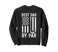 Bandera Estadounidense Best Dad by Par Día del Padre Golf Daddy Golfer Sudadera