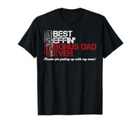 Bandera estadounidense Best Effin' Bonus Dad Ever Daddy Camiseta