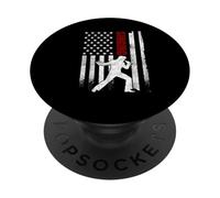 Bandera Estadounidense Cantando músico patriótico de Estados Unidos PopSockets PopGrip Adhesivo