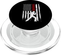 Bandera Estadounidense Cantando músico patriótico de Estados Unidos PopSockets PopGrip para MagSafe