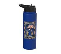Bandera estadounidense de 250 años, 250 aniversario, USA Eagle Liberty Stainless Steel Insulated Water Bottle