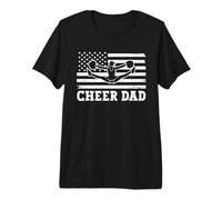 Bandera Estadounidense de Cheer Dad, Divertida porrista, Día del Padre Camiseta Premium