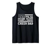 Bandera Estadounidense de Cheer Dad, Divertida porrista, Día del Padre Camiseta sin Mangas