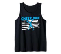 Bandera Estadounidense de Cheer Dad, Divertida porrista, Día del Padre Camiseta sin Mangas