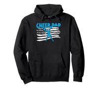 Bandera Estadounidense de Cheer Dad, Divertida porrista, Día del Padre Sudadera con Capucha
