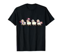 Bandera Estadounidense de Funny Sheep, 250 años, 4 de Julio Camiseta