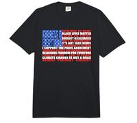 Bandera Estadounidense de protesta política - Igualdad, Ciencia y Derechos Comfort Colors Adult Heavyweight T-Shirt