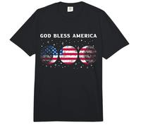 Bandera Estadounidense del 4 de Julio Dios Bendiga a Estados Unidos Comfort Colors Adult Heavyweight T-Shirt