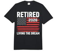 Bandera Estadounidense jubilada 2026 Living The Dream Comfort Colors Adult Heavyweight T-Shirt