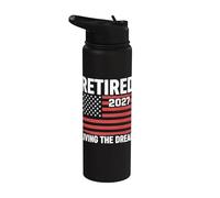 Bandera estadounidense jubilada 2027 Living The Dream Stainless Steel Insulated Water Bottle