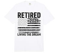 Bandera Estadounidense jubilada 2028 Living The Dream Comfort Colors Adult Heavyweight T-Shirt