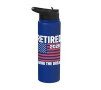 Bandera estadounidense jubilada 2028 Living The Dream Stainless Steel Insulated Water Bottle