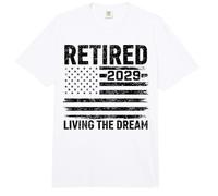 Bandera Estadounidense jubilada 2029 Living The Dream Comfort Colors Adult Heavyweight T-Shirt