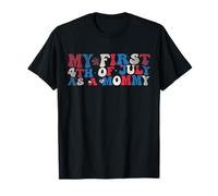 Bandera estadounidense My First 4th of July As Mommy New Mom 2025 Camiseta