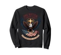 Bandera Estadounidense One Nation Under God Eagle 250 Years Blessed Sudadera