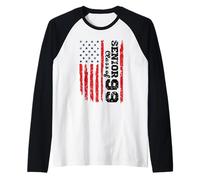 Bandera Estadounidense para Personas Mayores Clase de 1999 Clase de 2099 Camiseta Manga Raglan