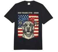 Bandera Estadounidense patriótica de Perro Boxeador 250 años 1776-2026 Comfort Colors Adult Heavyweight T-Shirt