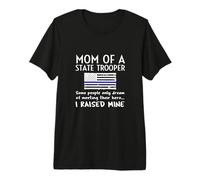 Bandera Estadounidense Proud State Trooper Mom Mother Thin Blue Line Camiseta Premium