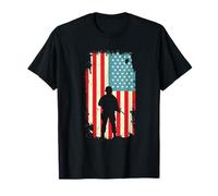 Bandera Estadounidense Soldado Militar Veterano de Estados Unidos Camiseta