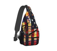 Bandera Estadounidense Unisex Sling Bag Casual Bolso Bandolera Pequeña Bolsos De Hombro Para Senderismo Trabajo Uso Diario