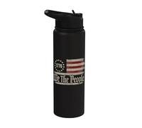 Bandera estadounidense vintage de We The People Patriotic Freedom USA Stainless Steel Insulated Water Bottle