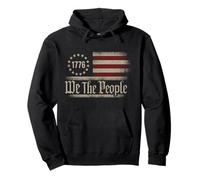 Bandera Estadounidense Vintage de We The People Patriotic Freedom USA Sudadera con Capucha