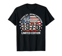 Bandera Estadounidense Vintage Impresionante Desde 1975, Retro, 51 cumpleaños Camiseta
