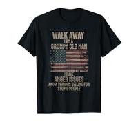 Bandera estadounidense Walk Away I Am A Grumpy Old Man Camiseta