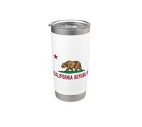BANDERA ESTATAL DE CALIFORNIA LOS ANGELES SAN FRANCISCO DIEGO Vaso térmico de acero inoxidable de doble pared