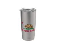 BANDERA ESTATAL DE CALIFORNIA LOS ANGELES SAN FRANCISCO DIEGO Vaso térmico de acero inoxidable de doble pared