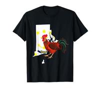 Bandera estatal de Rhode Island Hope Red Rooster Camiseta