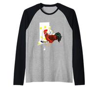 Bandera estatal de Rhode Island Hope Red Rooster Camiseta Manga Raglan