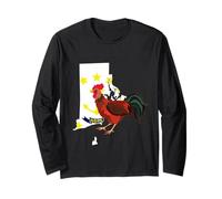 Bandera estatal de Rhode Island Hope Red Rooster Manga Larga